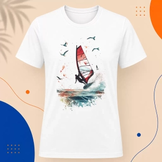 Pánské tričko - Windsurf v bouři - Svobodná příroda